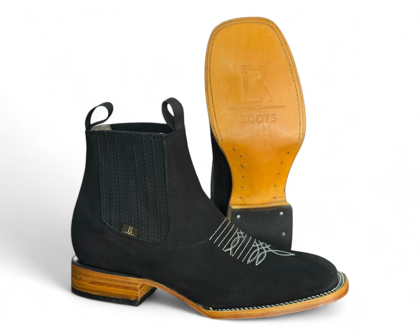 LR BOOTS BOTÍN ZEFE NOBUCK NEGRO