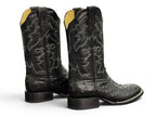 BOTA LR BOOTS GRABADA AVESTRUZ NEGRO CABALLERO