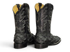 BOTA LR BOOTS GRABADA PESCADO PIRARUCÚ NEGRO CABALLERO