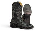 BOTA LR BOOTS GRABADA PESCADO PIRARUCÚ NEGRO CABALLERO