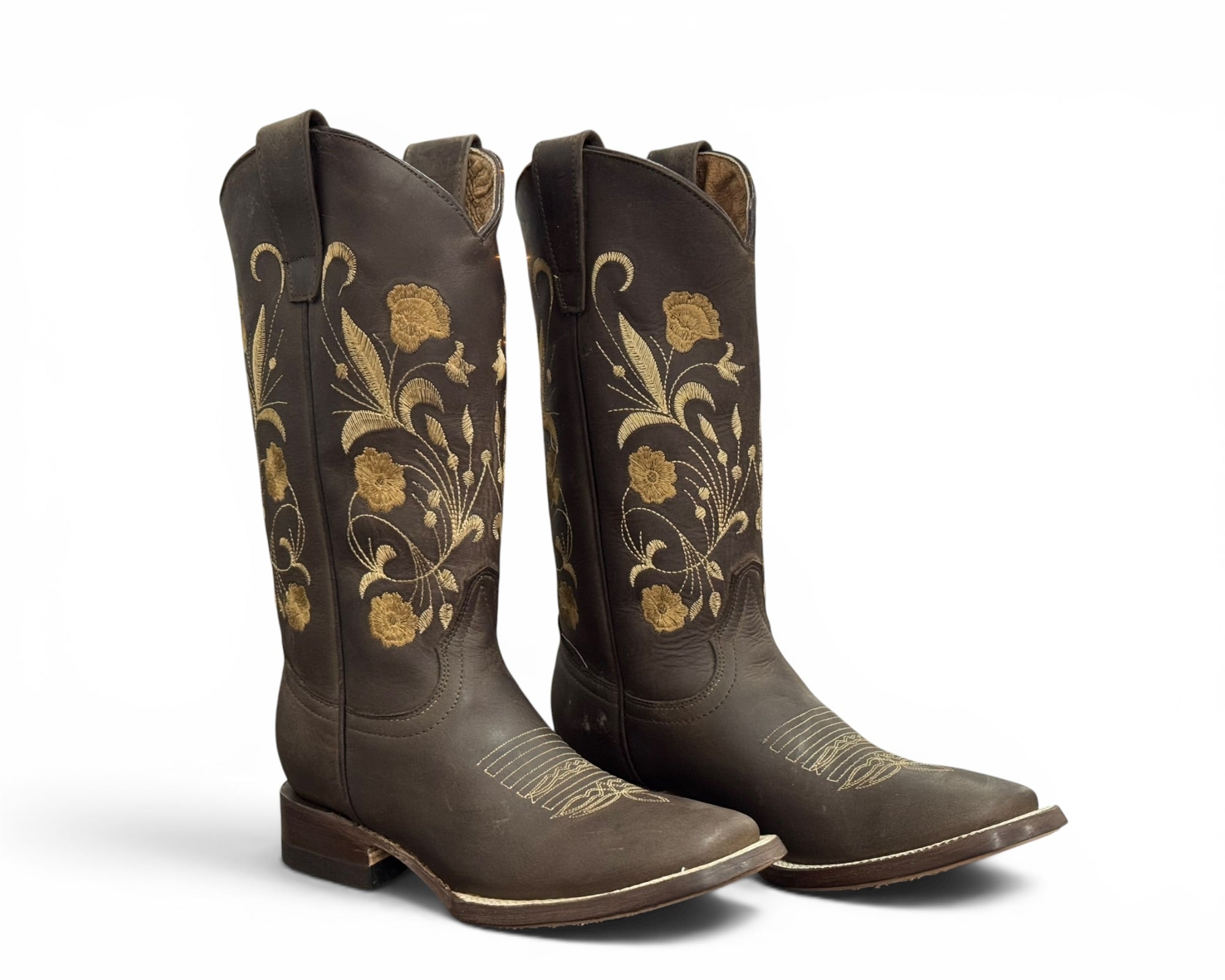 BOTA LR BOOTS GARDENIAS CAFÉ CUERO DAMA
