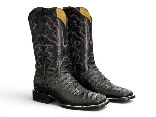 BOTA LR BOOTS GRABADA COCODRILO NEGRO CABALLERO