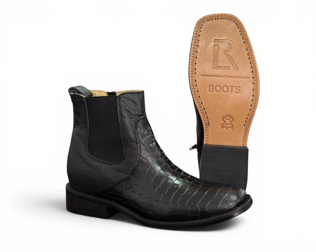 BOTÍN LR BOOTS GRABADO COCODRILO CABALLERO