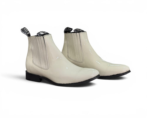 BOTÍN LR BOOTS CHAROL HUESO CABALLERO