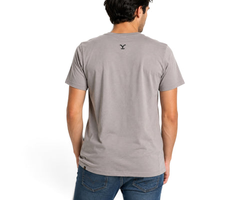 PLAYERA YELLOWSTONE CABALLERO GRIS