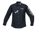 CAMISA WRANGLER NEGRA LOGOS CABALLERO