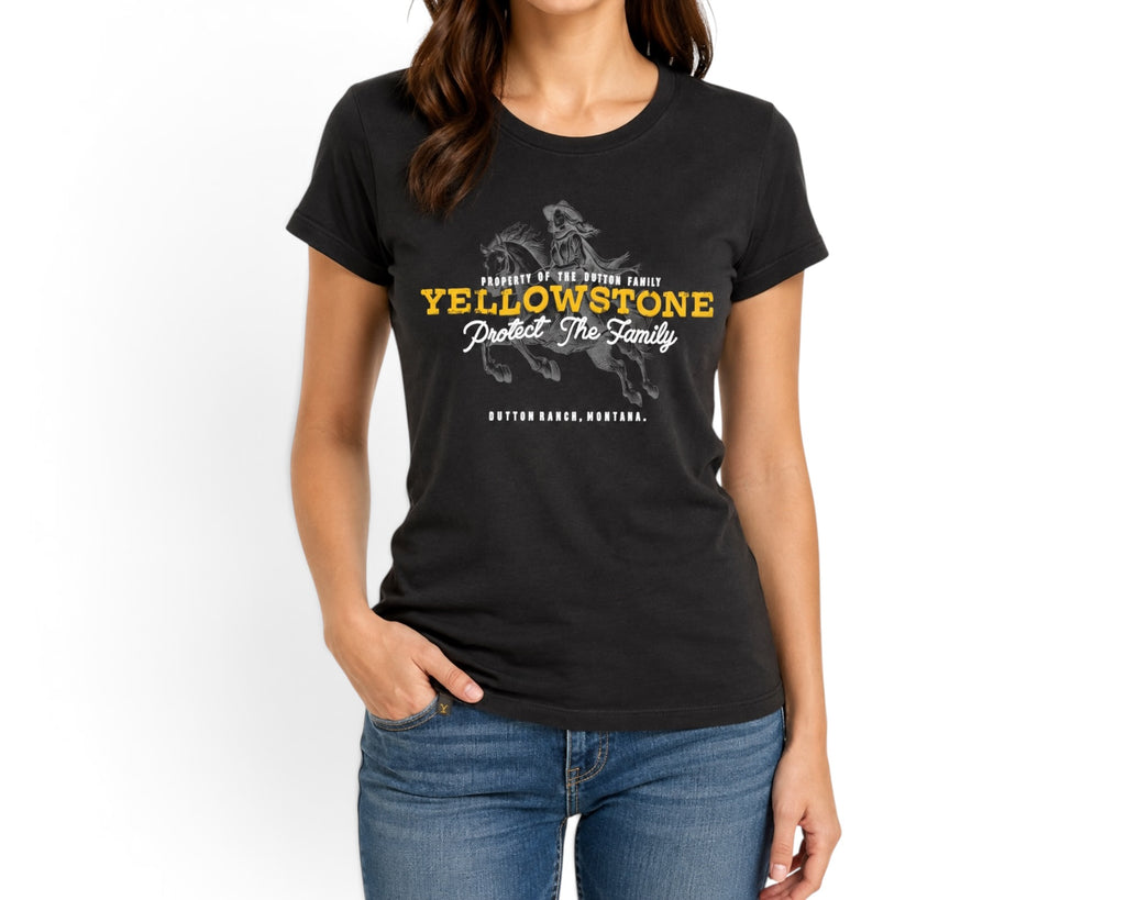 PLAYERA YELLOWSTONE DAMA NEGRO