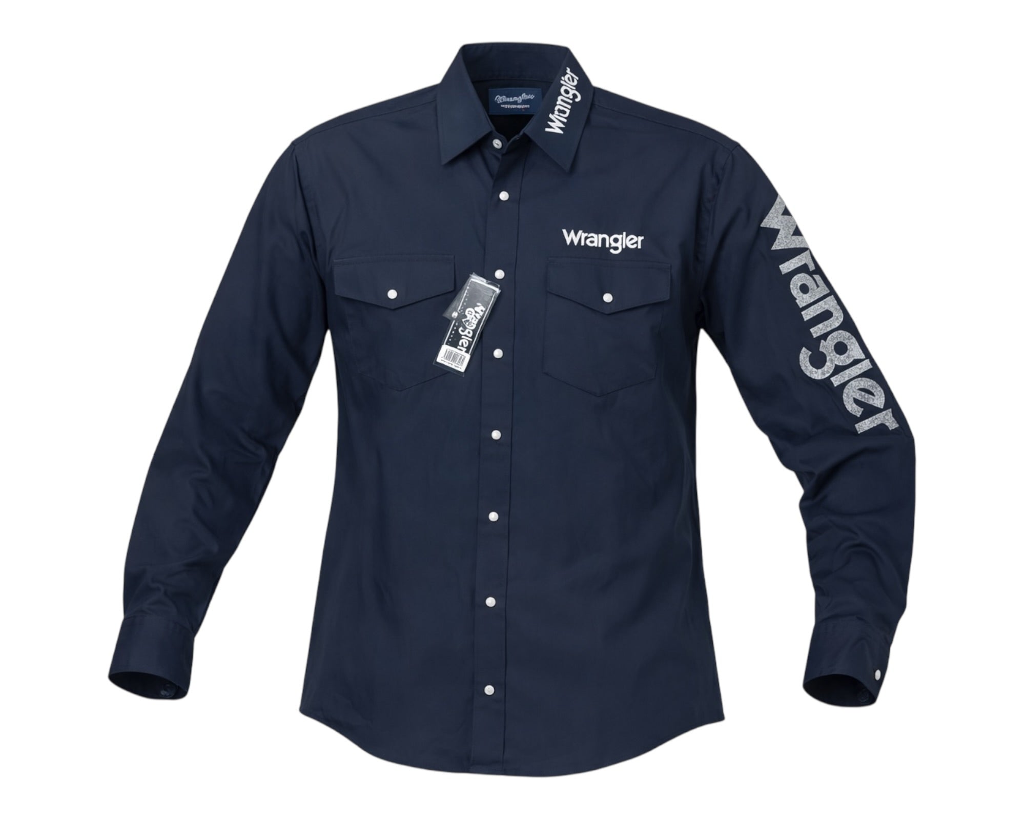 CAMISA WRANGLER MARINO LOGOS