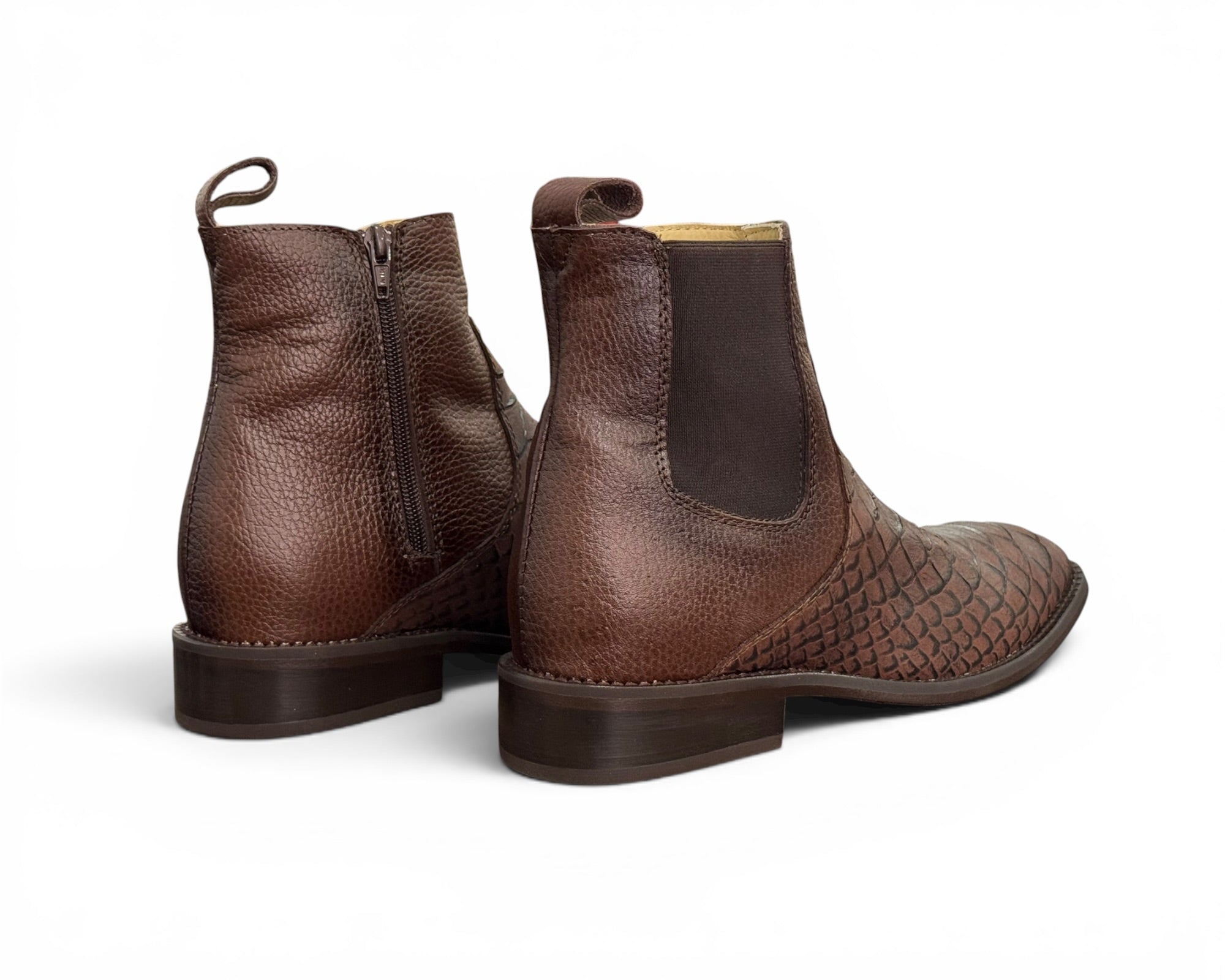 BOTÍN LR BOOTS GRABADO PITÓN CAFÉ CABALLERO
