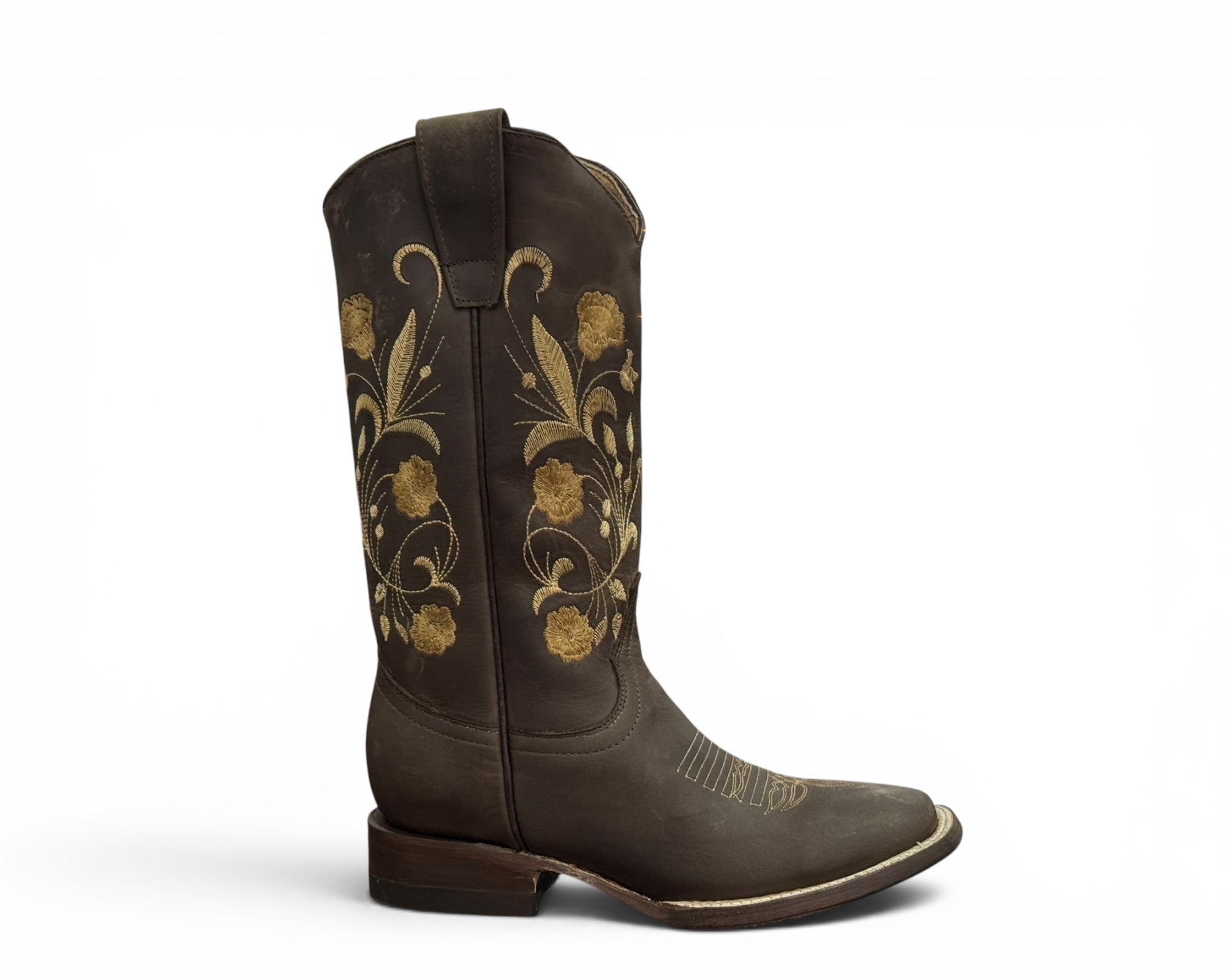 BOTA LR BOOTS GARDENIAS CAFÉ CUERO DAMA