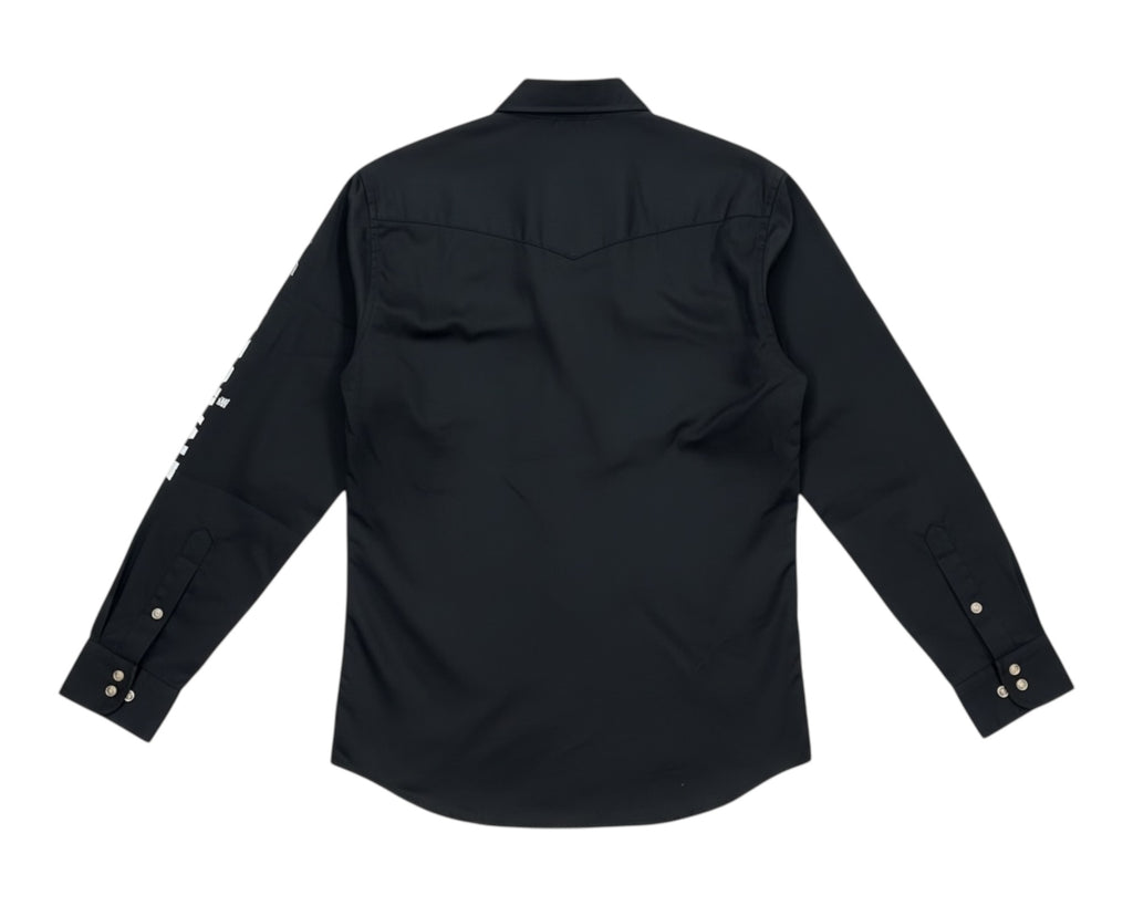 CAMISA WRANGLER NEGRA LOGOS CABALLERO