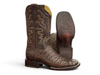 BOTA LR BOOTS GRABADA CAIMÁN CAFÉ CABALLERO