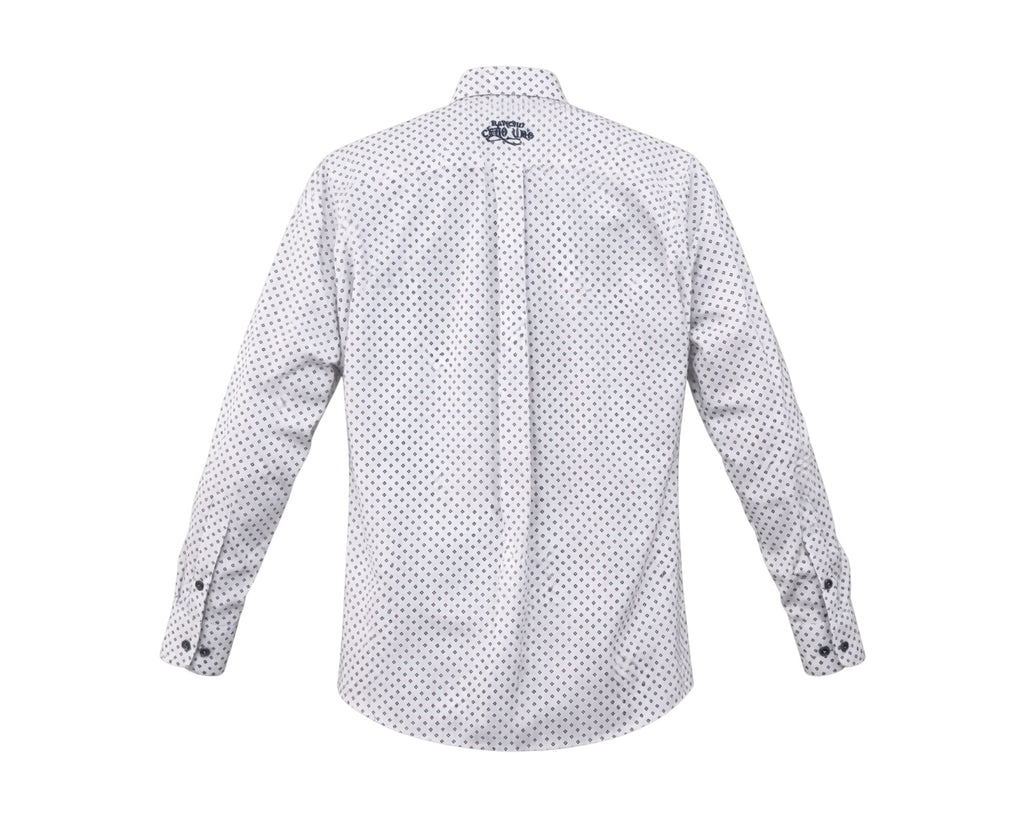 CAMISA R01 BLANCO/PUNTOS CABALLERO