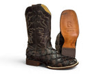 BOTA LR BOOTS GRABADA PESCADO PIRARUCÚ CAFÉ CABALLERO
