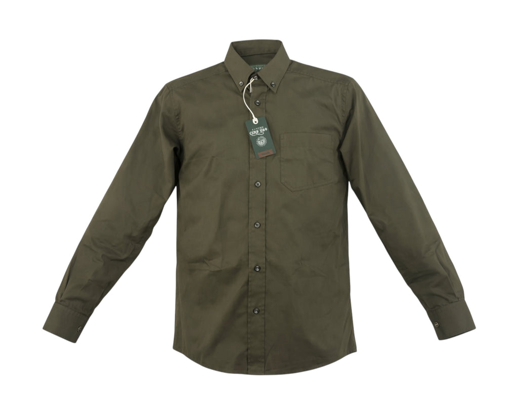 CAMISA R01 VERDE MILITAR CABALLERO