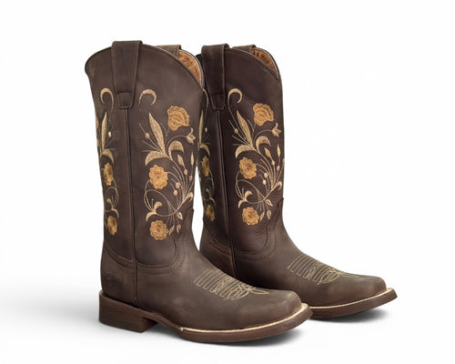 BOTA LR BOOTS GARDENIAS CAFÉ HULE DAMA