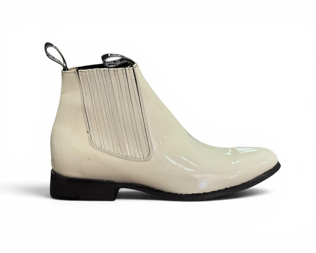 BOTÍN LR BOOTS CHAROL HUESO CABALLERO