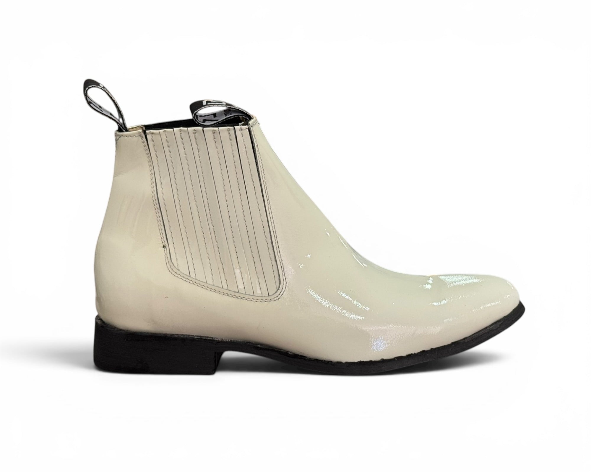 BOTÍN LR BOOTS CHAROL HUESO CABALLERO