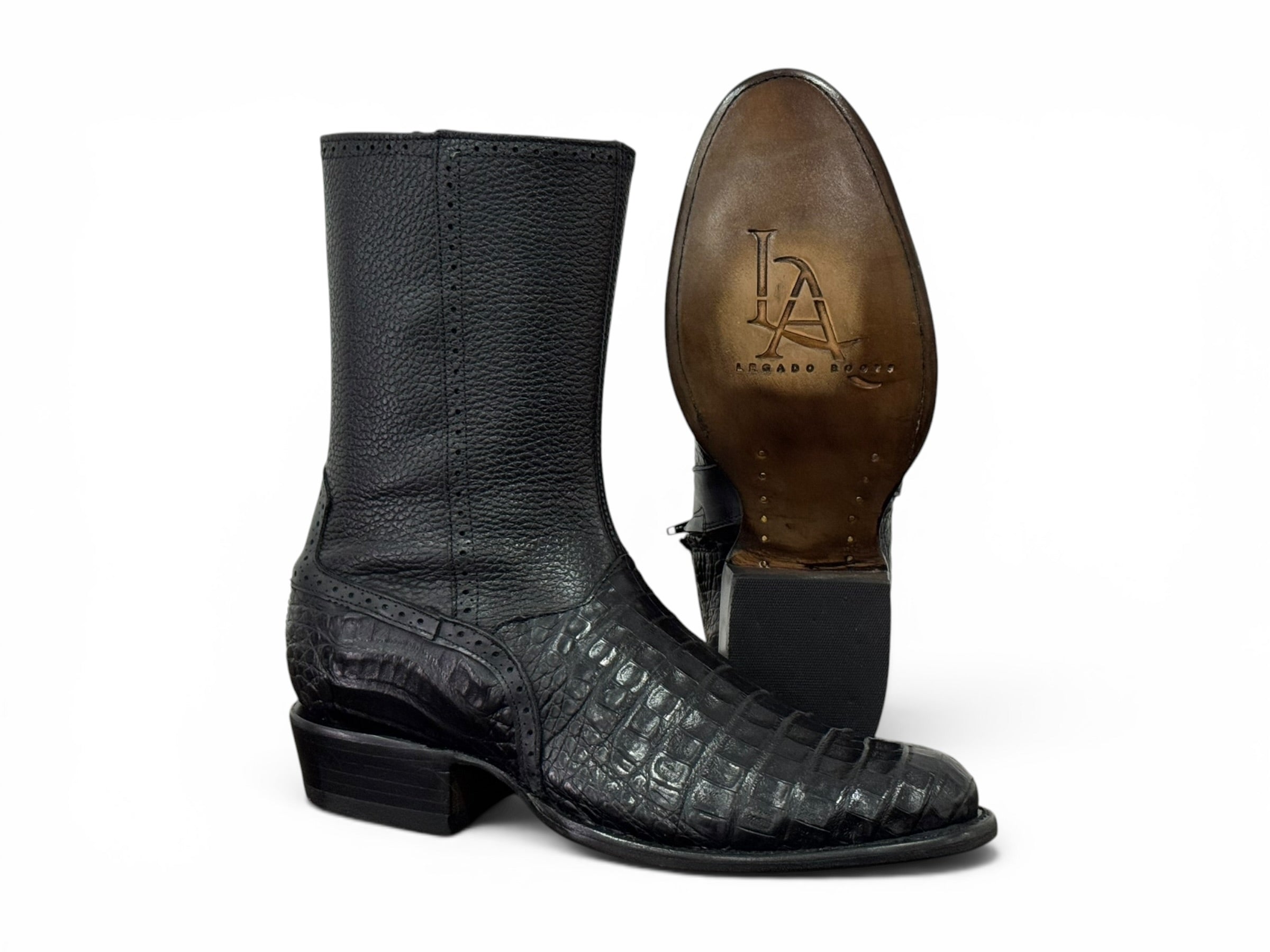 BOTA LEGADO GOLD CAIMÁN NEGRO CABALLERO
