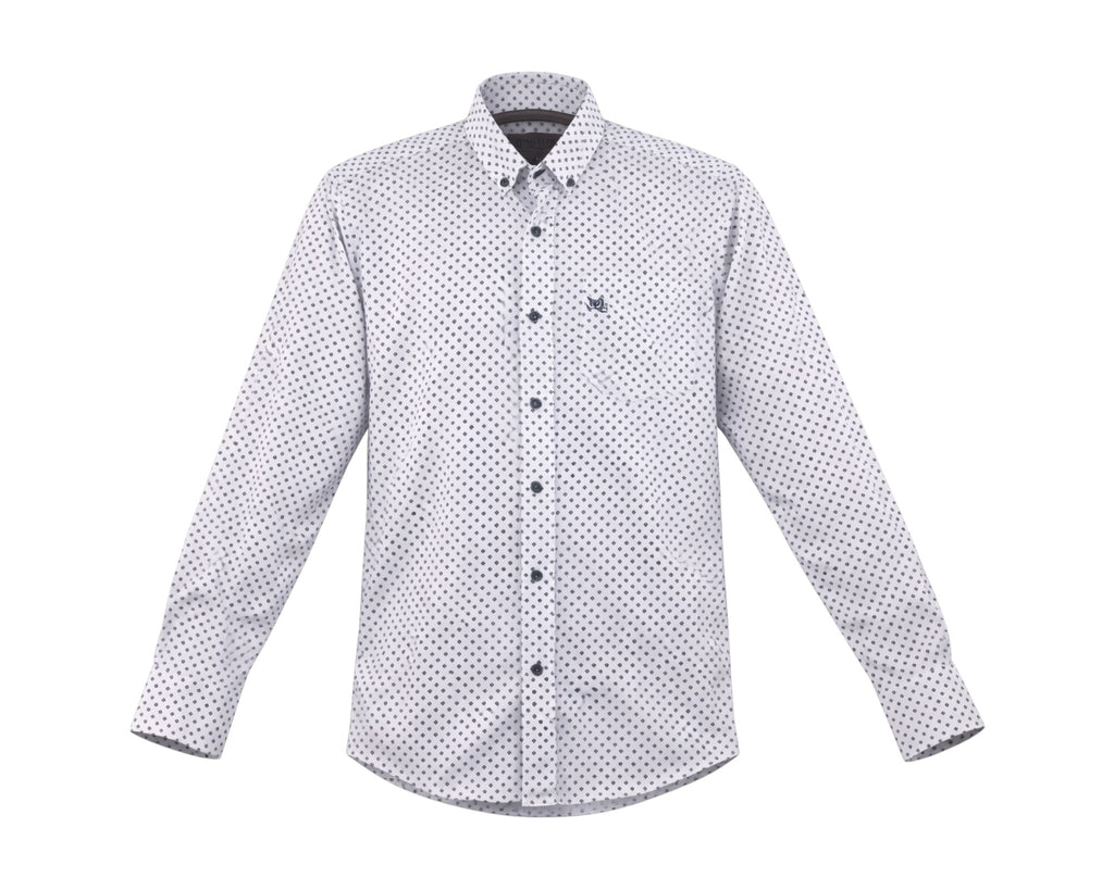 CAMISA R01 BLANCO/PUNTOS CABALLERO