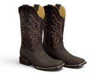 BOTA LR BOOTS GRABADA VÍBORA DE PITÓN CAFÉ CABALLERO