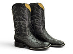 BOTA LR BOOTS GRABADA AVESTRUZ NEGRO CABALLERO
