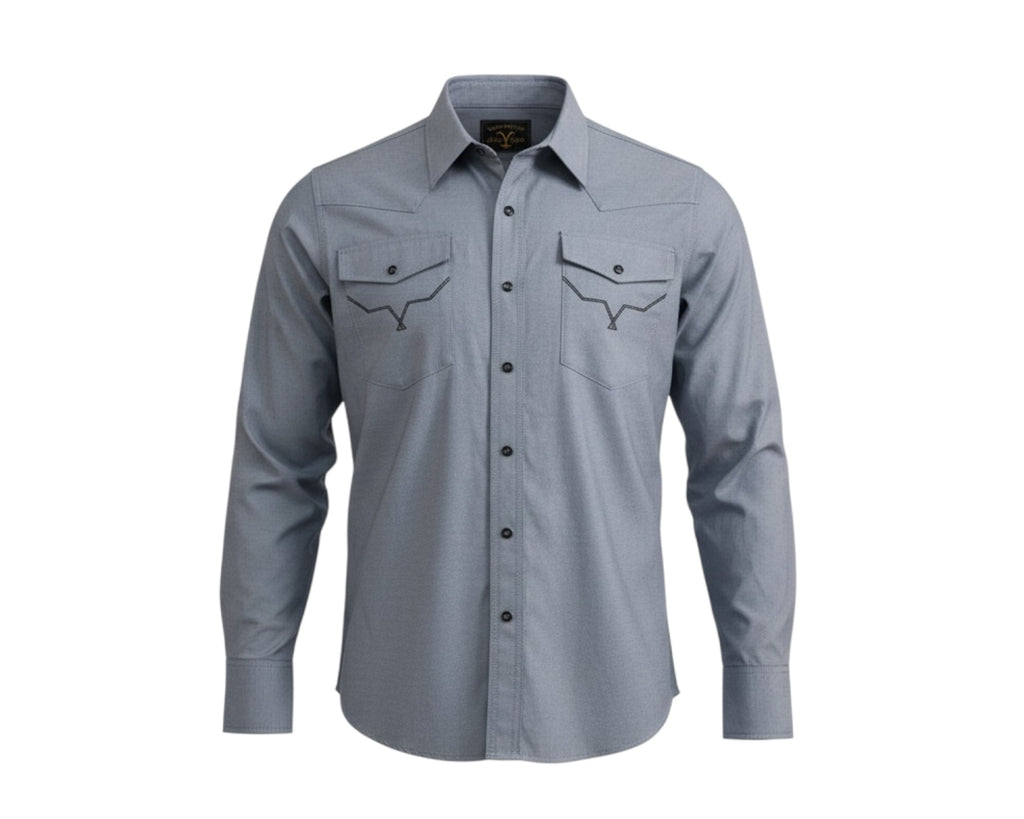 CAMISA YELLOWSTONE GRIS CABALLERO