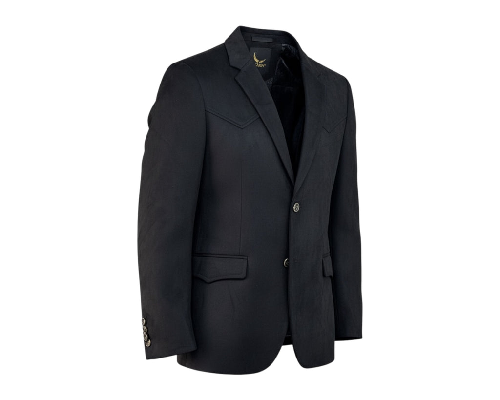 Saco McAllen Yucateco Negro Gamuza