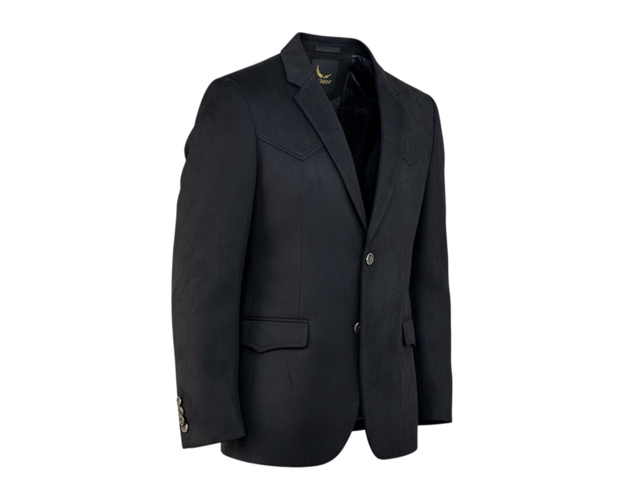 Saco McAllen Yucateco Negro Gamuza