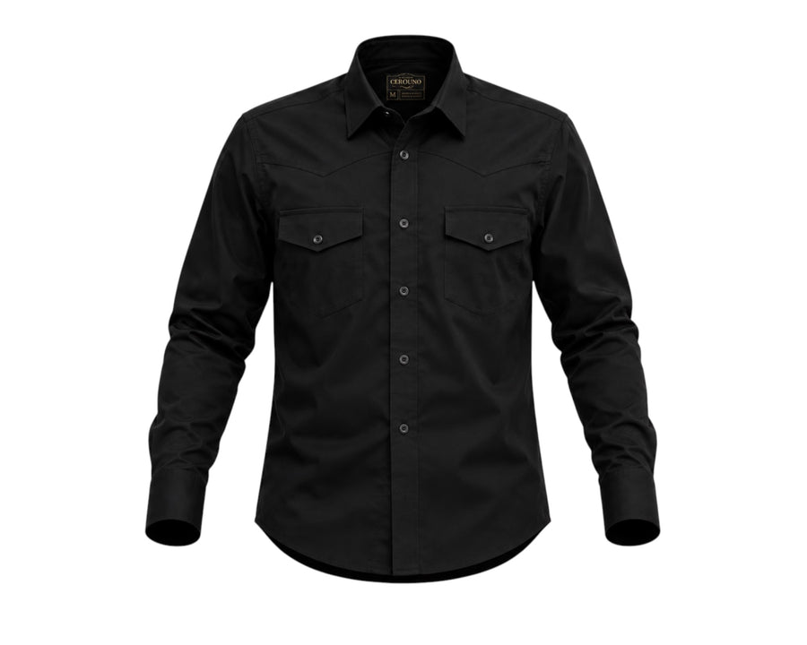CAMISA RANCHO CERO UNO WATERPROOF NEGRO CABALLERO