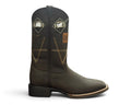 LR BOOTS Wrangler Legend men's dark brown leather western cowboy boot with decorative stitching and pull holes